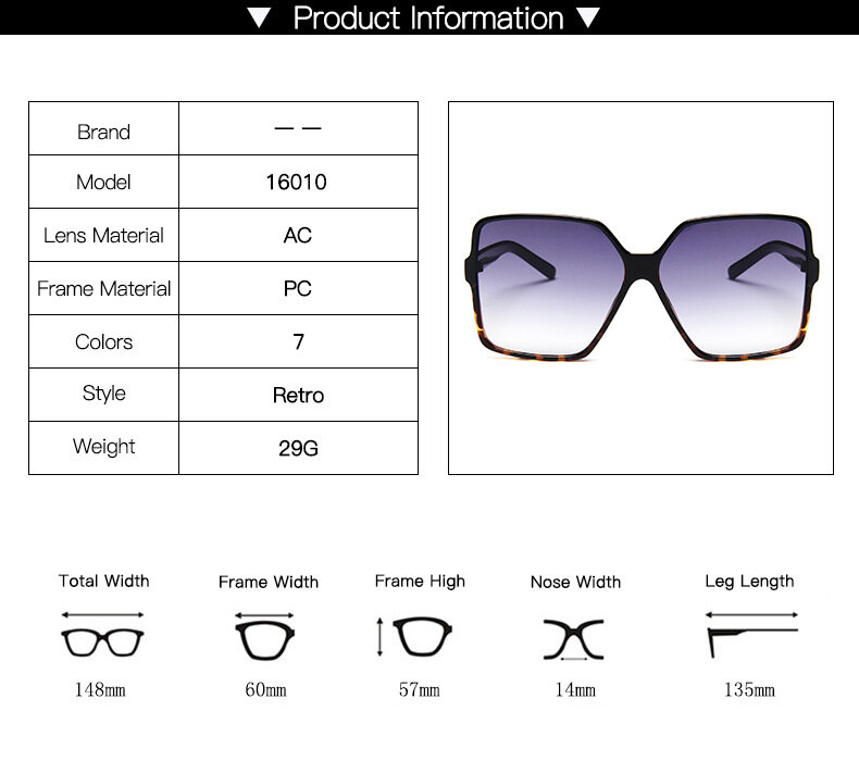 موضة جديدة 2021 النظارات الشمسية النساء كبيرة الحجم التدرج البلاستيك العلامة التجارية مصمم إطار كبير نظارات شمسية ملونة الإناث Uv400