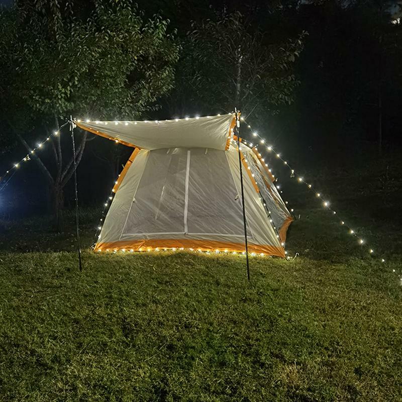 Lampki światła girlanda żarówkowa LED przenośne zewnętrzne lampki lampki świąteczne na sznurku do sypialni wewnętrzne gałęzie namioty