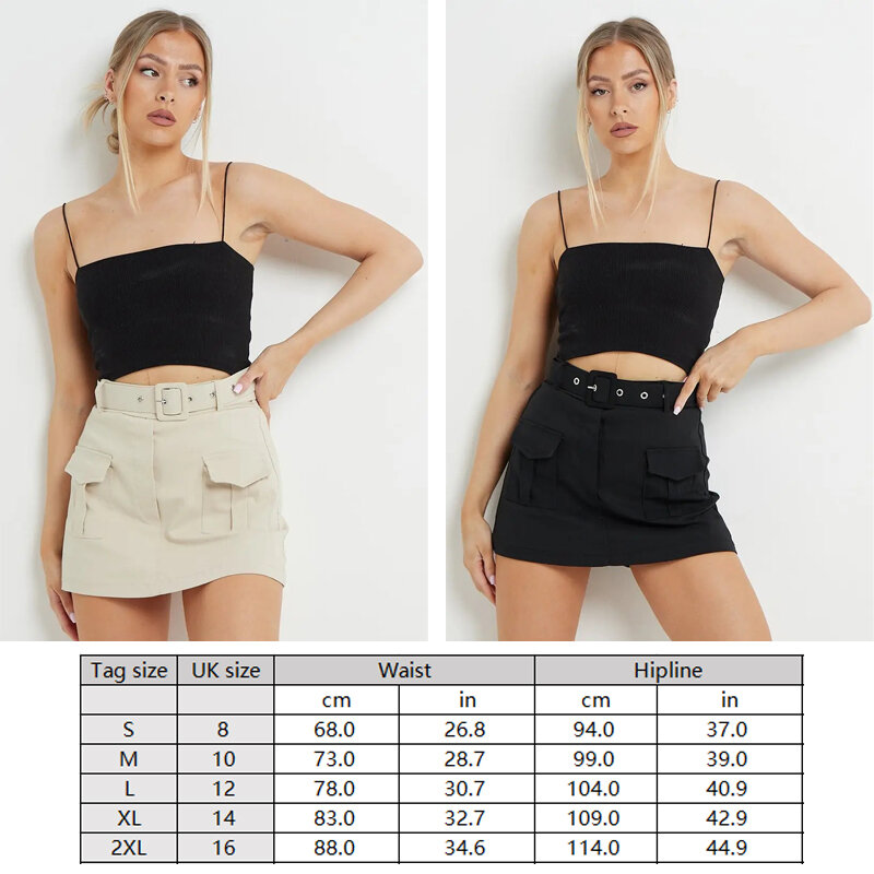 Summer New High Waist Fashion Pocket Mini Skirt Women Y2K Candy Colored Party Shorts Skirt Ladies Chic Trend Streetwear