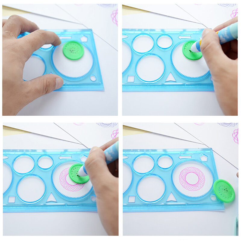 Геометрический Спирограф детский набор шаблон для рисования художественные изделия креативная детская развивающая игрушка разные Цветочные линейки