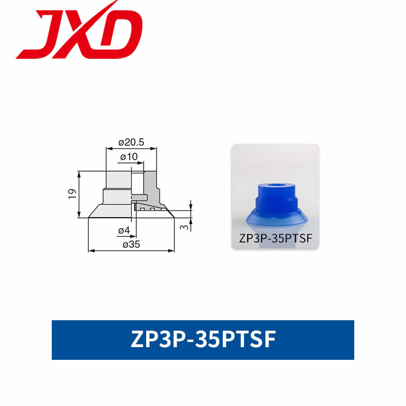 Abertura do saco de vácuo Sucker azul, JXD, SMC, ZP3P-20PTSF, ZP3P-25PTSF, ZP3P-35PTSF, ZP3P-50PTSF,