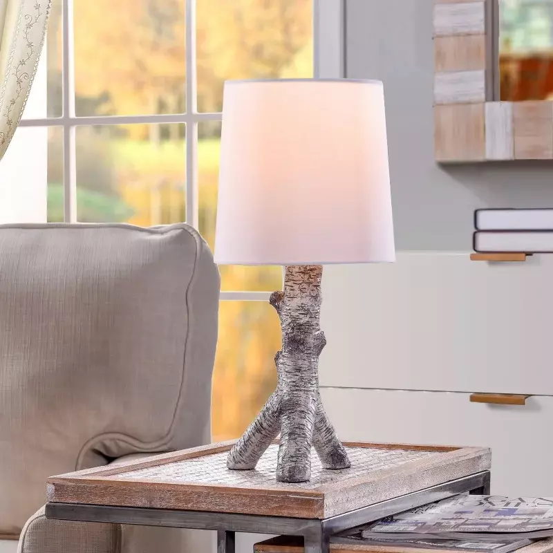 Mainstays White Birch Branch Table Lamp with White Shade, 17.25"