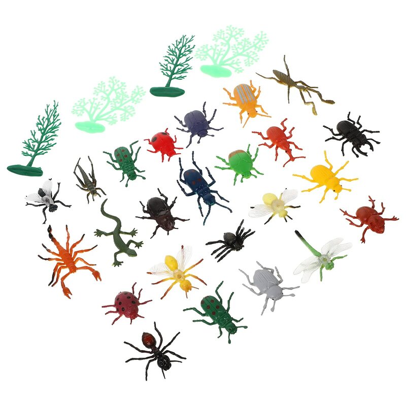 Modelo de insectos de 24 piezas para niños, figuras realistas, conjunto de insectos