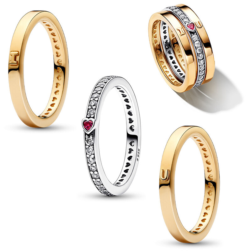 Женское кольцо с синим блестящим лунным синим кольцом, оригинальное Брендовое кольцо, кольцо для пары ювелирных изделий