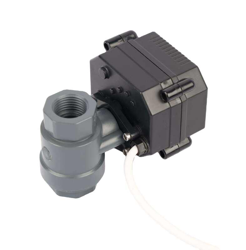 Mini válvula motorizada elétrica com atuador, PVC verdadeiro da união, 2 maneira, DN20, C. C. 5V, 12V