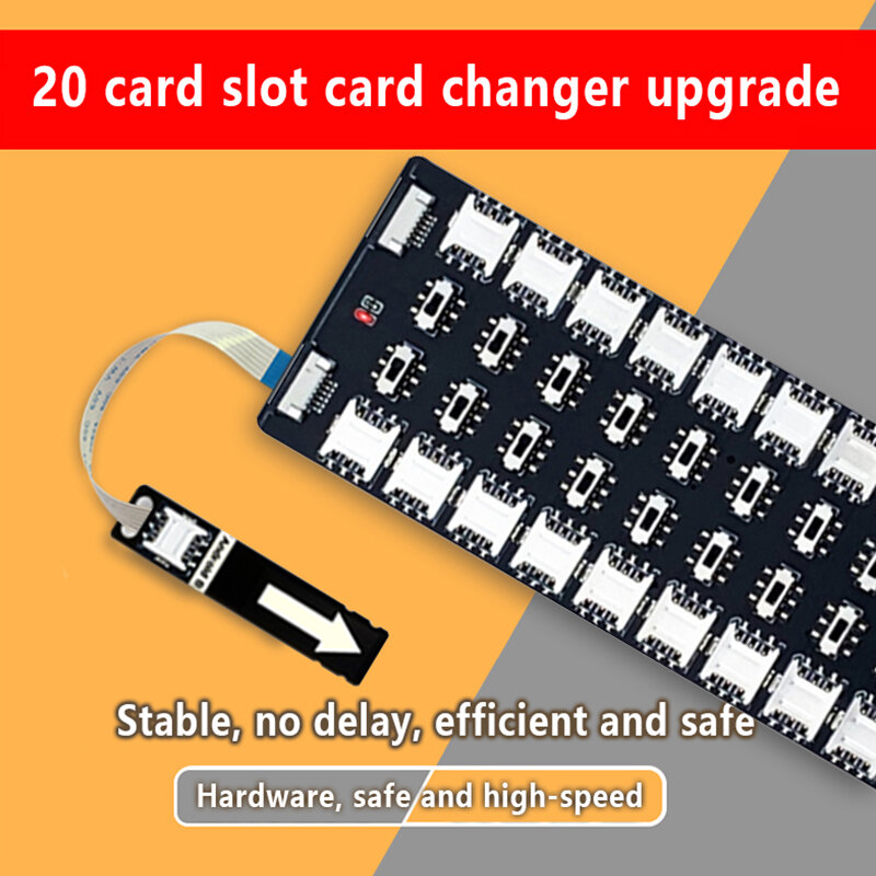UTHAI Mobile Phone Card Changer Multi-Card Device External Card Slot Multi-Card Device Android Universal 20 Card Slot Expansion