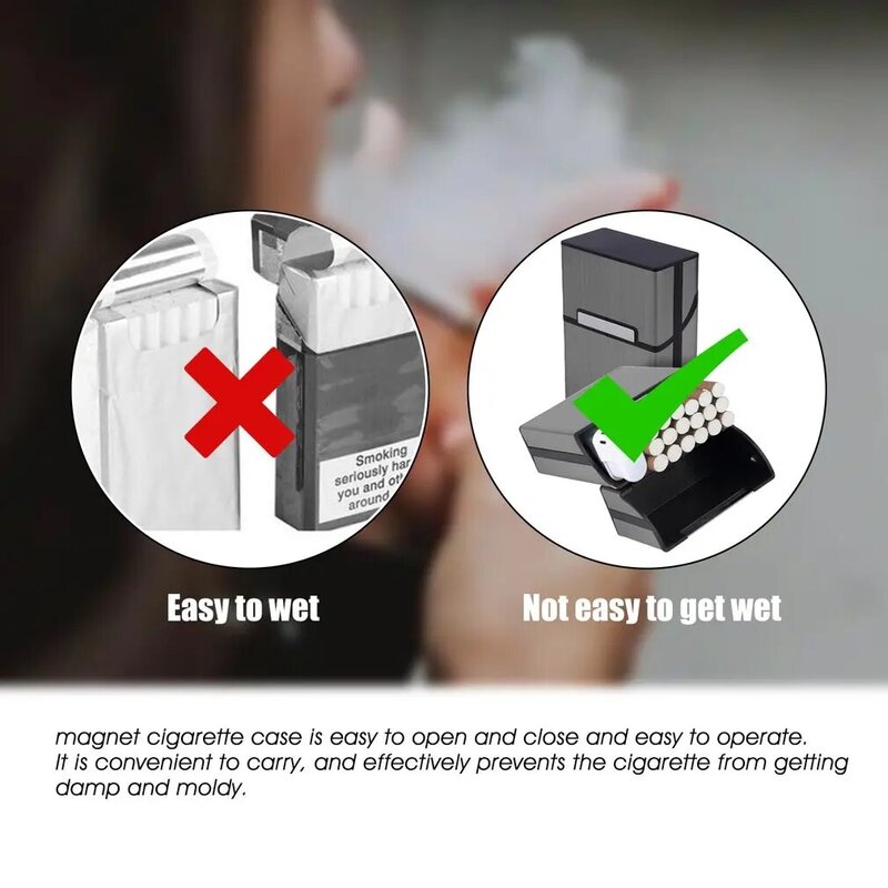 2019 Thuisgebruik Licht Aluminium Sigaar Sigaret Tas Tabakshouder Pocket Box Opbergcontainer 6 Kleuren Korting