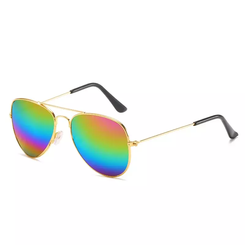 Occhiali da sole classici per l'aviazione per ragazzo e ragazza occhiali da sole pilota a specchio colorato occhiali da sole per bambini occhiali da sole per bambini