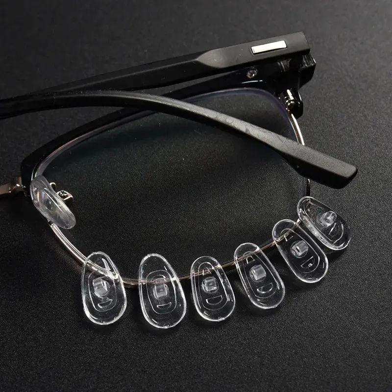 투명 실리콘 안경 에어백, 부드러운 코 패드, 코 패드용 편안한 미끄럼 방지 안경 공유, 10 개, 100 개