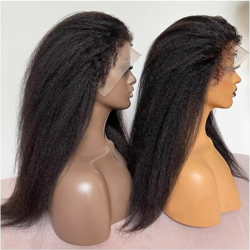 28 30 Yaki Straight Wig 13x6 Lace Front Human Hair Wigs Kinky Straight Wig Transparent Lace Wigs Pre Pluck 13x4 Lace Frontal Wig