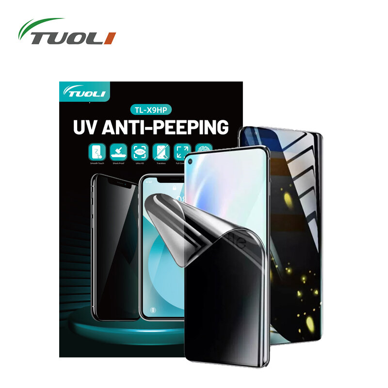 TUOLI-Protecteur d'écran anti-espion et anti-peep, traceur de machine de découpe, film en verre hydrogel, confidentialité UV 256, X9HP, 20 pièces
