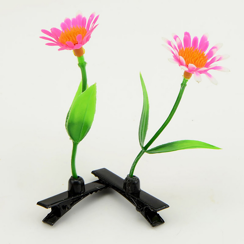 Klip rambut tanaman simulasi 30 buah, jepit rambut kreatif untuk anak perempuan daun jamur