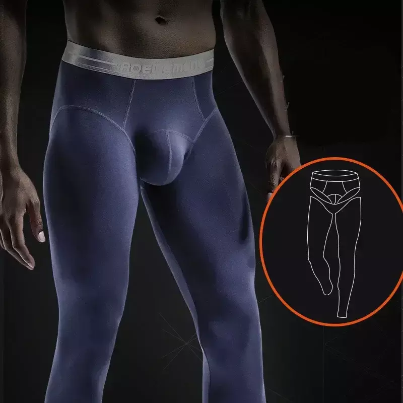 Slim U Male Autumn Underwear Convex Leggings Trousers Man Penis Sexy Pouch Lounge Men's Johns Winter Men Thermal Long