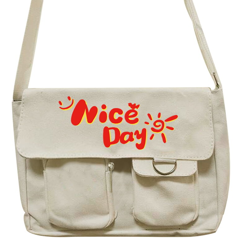 Женские Простые сумки через плечо, кошелек, повседневная женская холщовая диагональная школьная сумка через плечо, сумка из серии еды