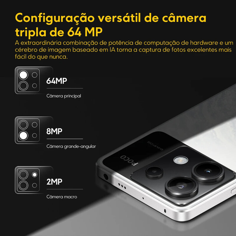 X6 poco ทุกรุ่นสมาร์ทโฟน5G Snapdragon 7S Gen 2 6.67 "120Hz AMOLED Display 64MP กล้องสามตัว67W ชุดปั้มอากาศรถยนต์ NFC