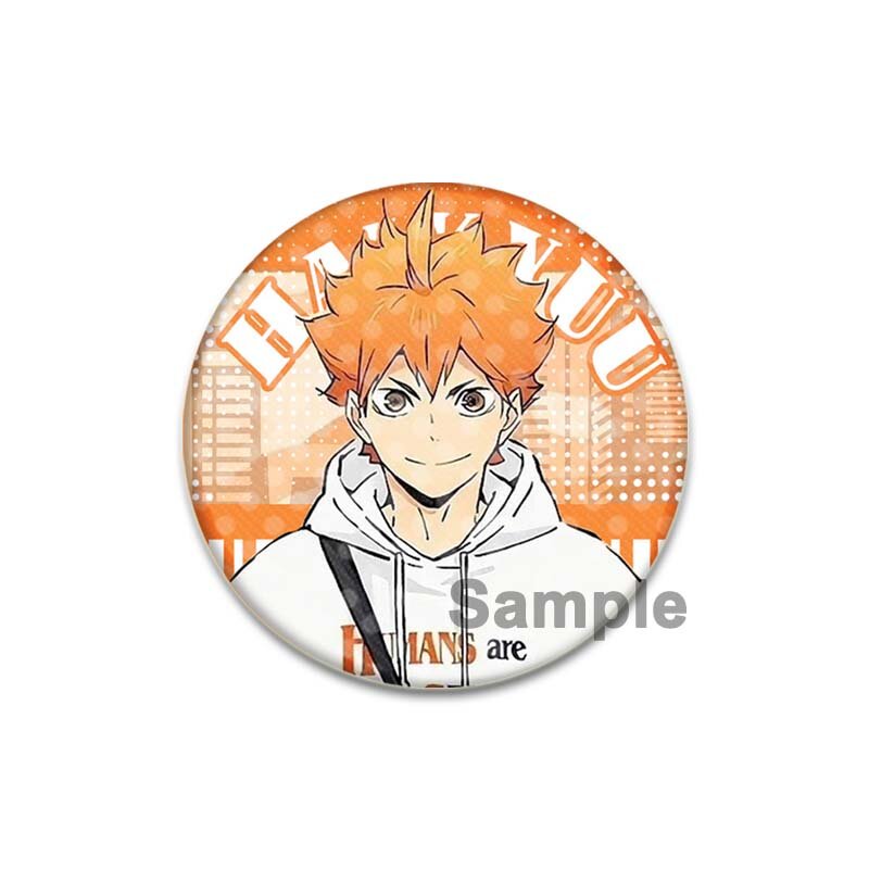 Hot Sale Japanese Anime Haikyuu Tinplate Pins Backpack Funny Brooch Badges Shoyo Hinata Timeskip Sakusa Atsumu Gift Peripheral
