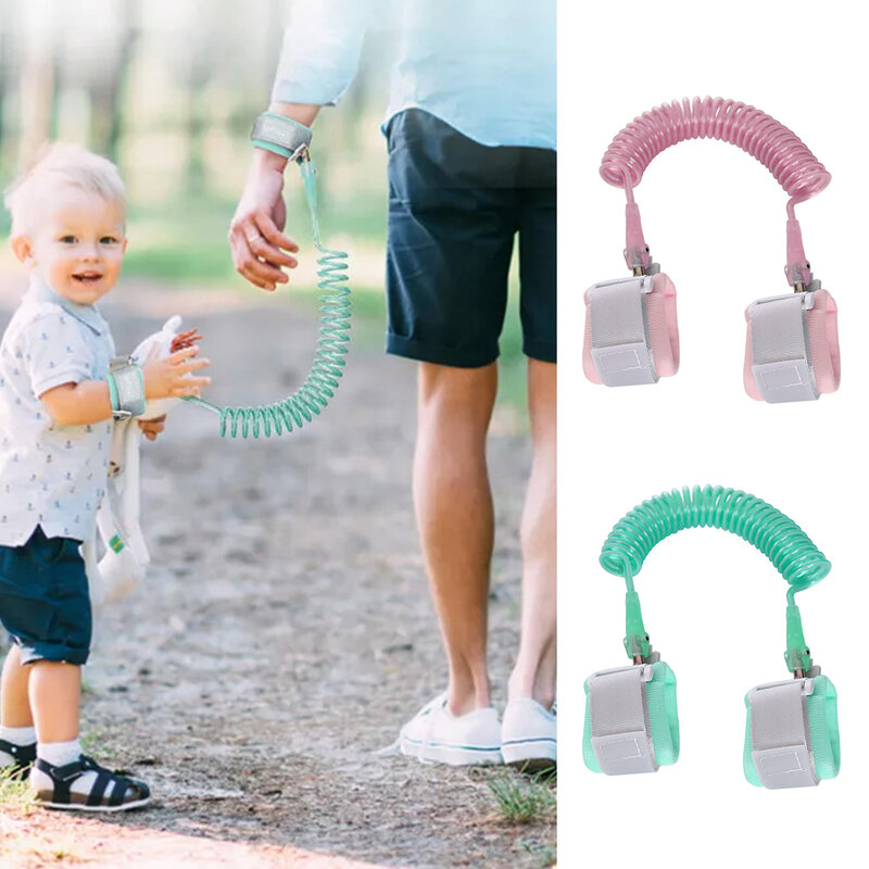 幼児用のロス防止ロープ,150cm,子供用,赤ちゃん用の紛失防止ブレスレット,青/ピンクの長さ,幼児用