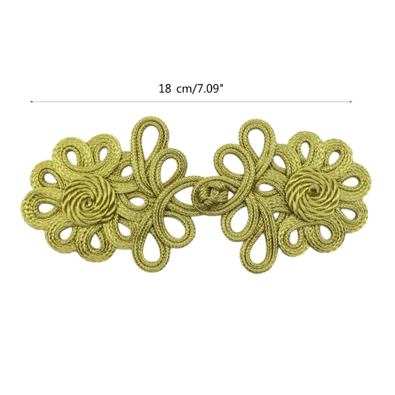 Fibbia a forma girasole in filo d'oro 652F Chiusure a nodo durevoli e sicure per costumi/scarpe