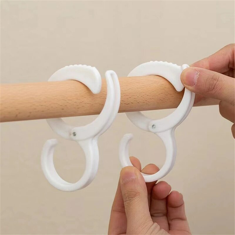 1/2/3PCS Snap Ring Abs Railing Adjustable Multifunctional S Shaped Home Hook Hanger Plastic Punch-free Hanging S-shaped Portable