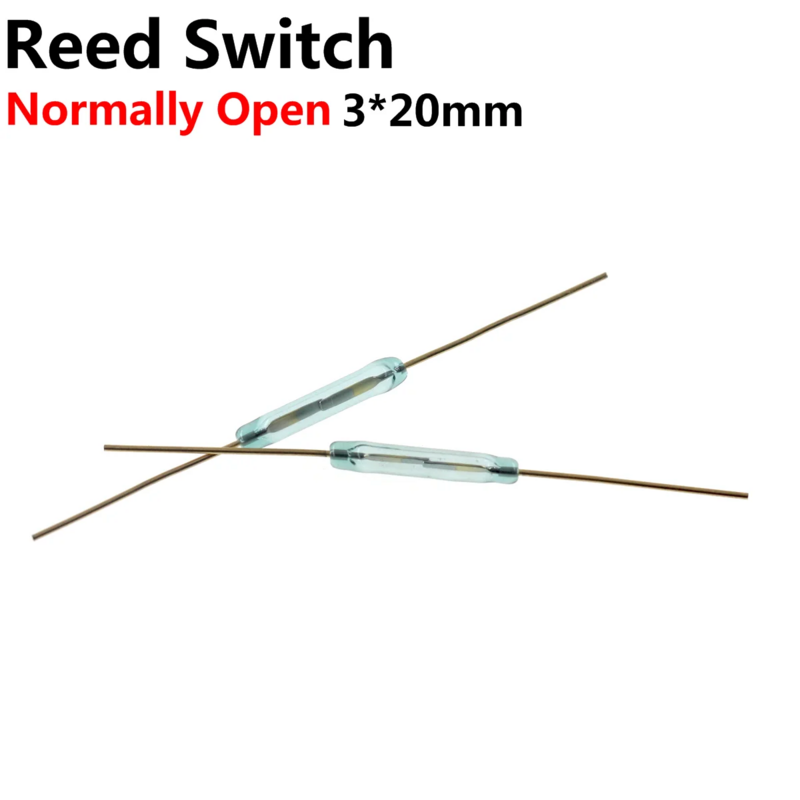 10 Chiếc N/O Reed Switch Công Tắc Từ 3*20Mm Thường Mở Cảm Ứng Từ Công Tắc