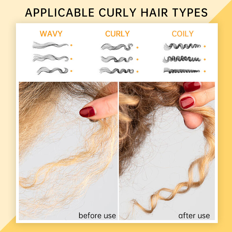 PURC Curly produkty do włosów mus pielęgnacja olej kokosowy wygładzanie kontrola Frizz wzmocnione Curl faliste peruki stylizacja włosów krem pianka piankowa
