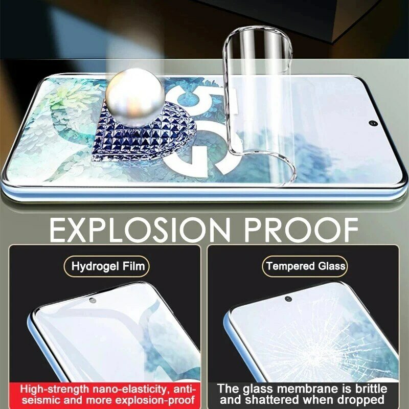 Protector de pantalla de cubierta completa, película de hidrogel para protector de pantalla Samsung Galaxy S24, S23, S22, S21, S20 Ultra, S10, S9 Plus, A54, A53, A52, A32, A34, 5G, 1-4 piezas