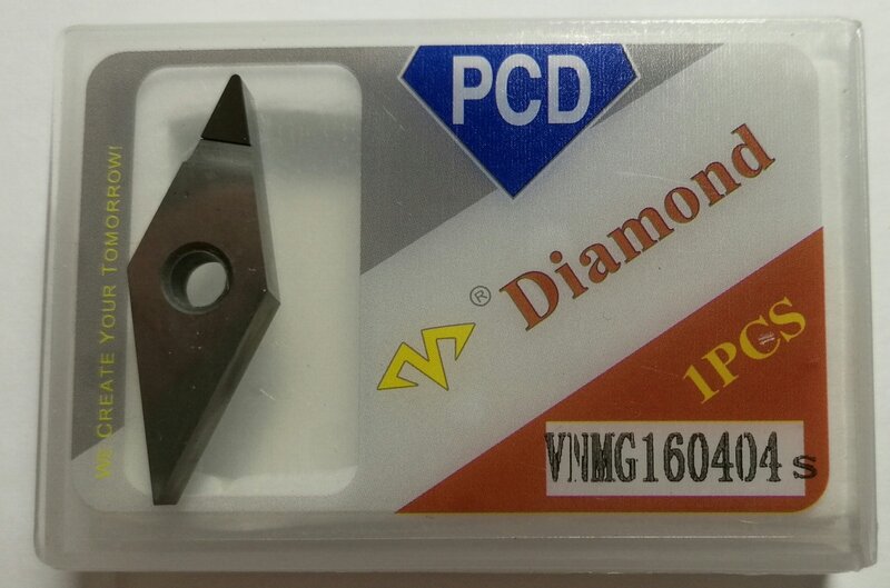 Lame d'insertion CNC PCD en acier dur, VNMG160404