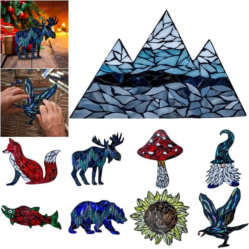 Mountain Range mosaico Kit fai da te Kit artigianale mosaico Kit mosaico fai da te regalo di compleanno divertimento fai da te forniture artistiche e artigianali macchiate F