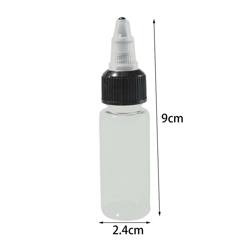 2x5 Stück Farbe leere Flasche spitzes Leck Spritzen für Tinten kleber Dressing 20ml