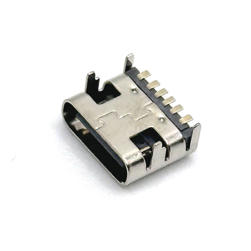 Tipo C SMT USB conector do soquete, colocação fêmea, SMD DIP para PCB Design, DIY alta carga atual, 6 Pin, 3.1