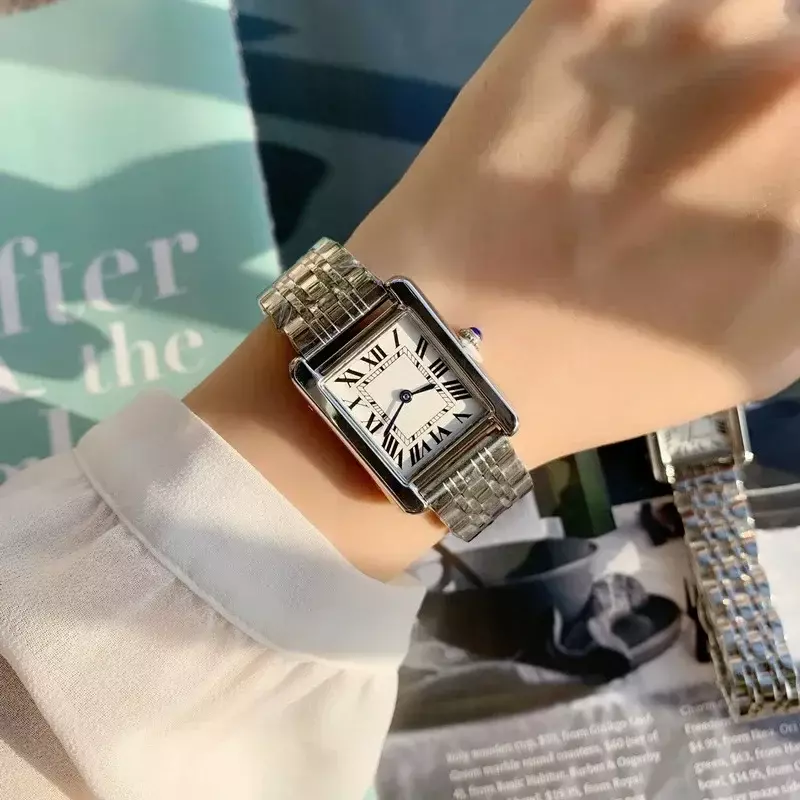 Orologio da donna di lusso orologi in acciaio pieno per donna montre femme Fashion Tank orologio da polso Lady Clock reloj mujer