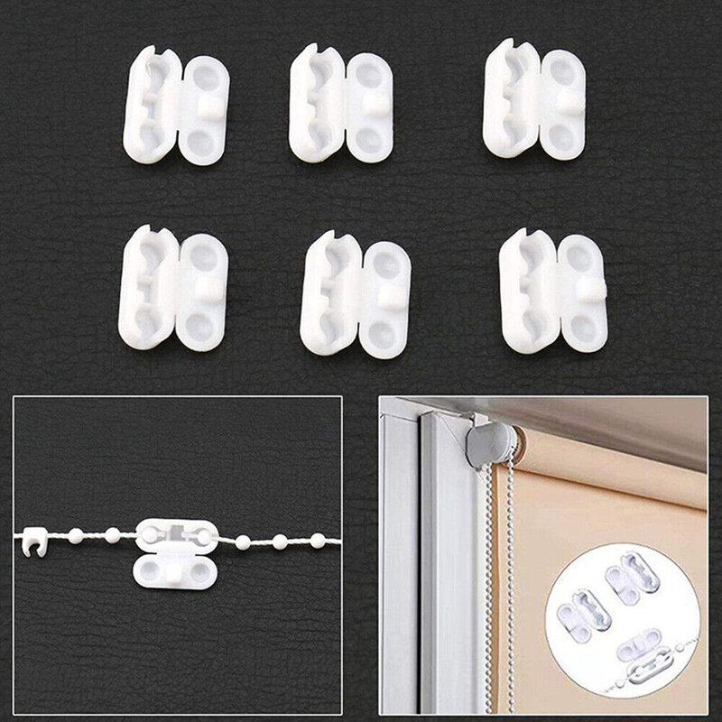 10pc Plastic Roller Blinds Pull Cord Connector Curtain Chain Connector For Vertical Blinds Joiners Spare Tool Replacement