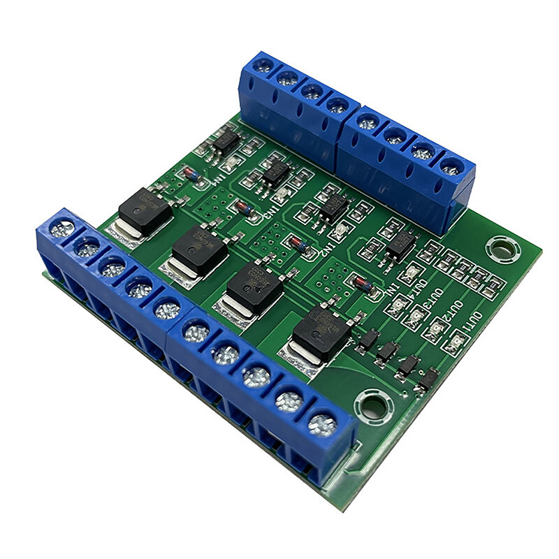 MOS FET-controlador de interruptor de disparo de pulso, de 4 canales módulo electrónico, entrada PWM estable para Motor LED, 4 vías, 4 vías, Diy