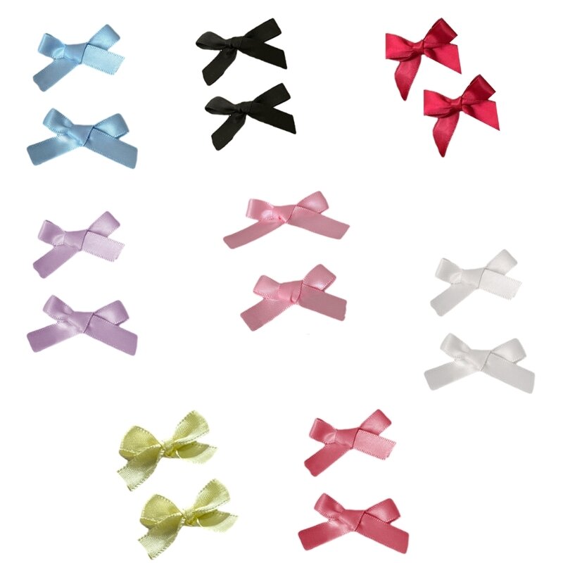 Vintage Small Ribbon Bowknot Hair Clip For Womens Girls Wedding Ribbon Hairpins
