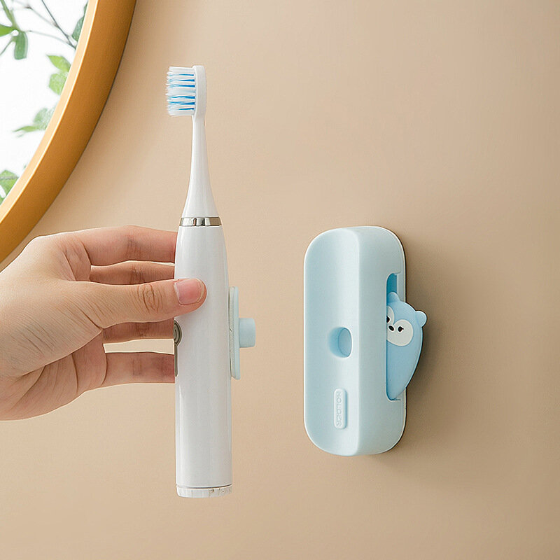 Electric toothbrush rack without punching toothbrush rack placing bracket wall hanging 2 people toothbrush holder