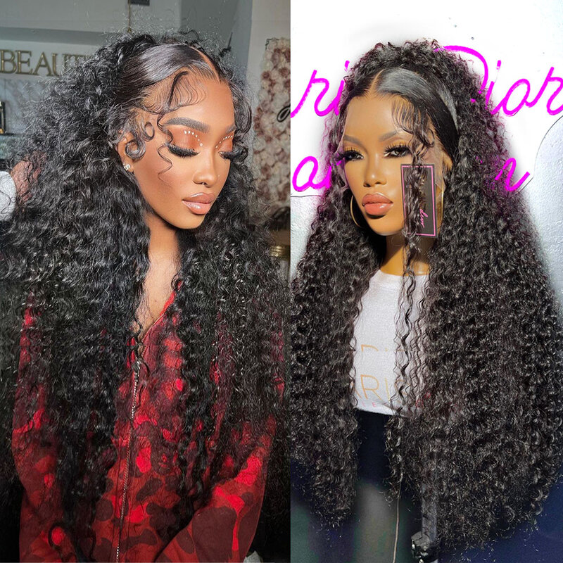 Hd Lace 13X6 Curly Lace Front Human Hair Wig Deep Wave Frontal Wigs For Women Glueless Preplucked Human Closure Wigs Ready To Go