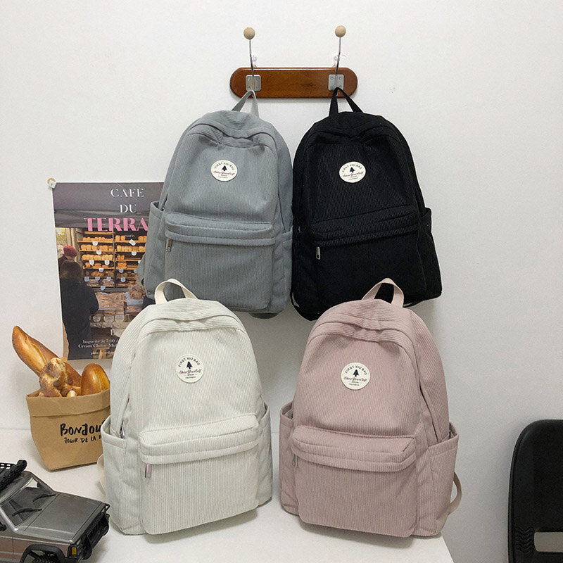 Женский вельветовый рюкзак, дизайнерские школьные рюкзаки для девочек-подростков, женский модный рюкзак, дорожные сумки, сумка на плечо, рюкзак XA574C