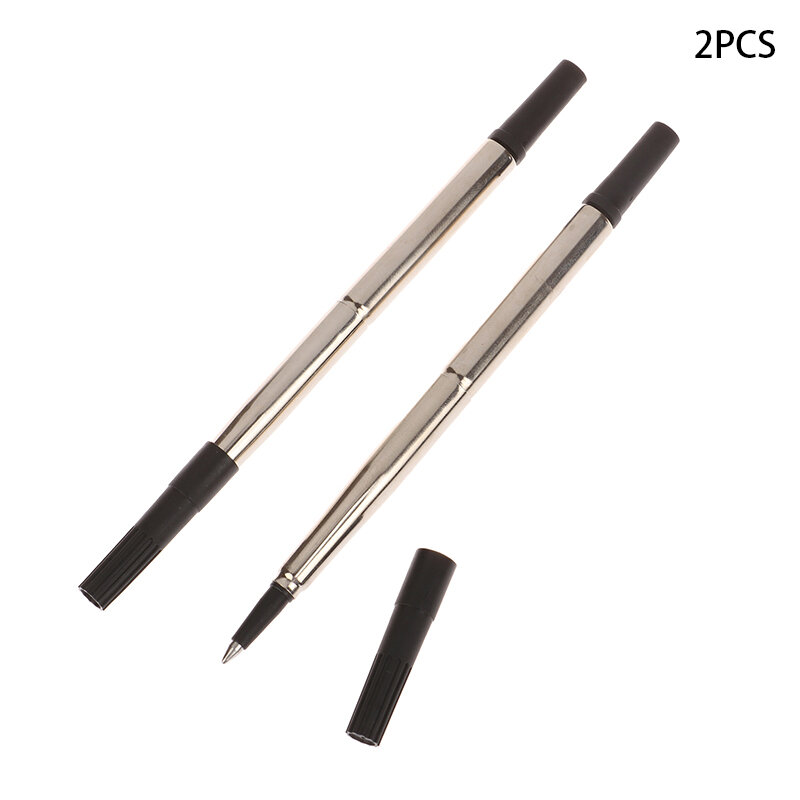 عبوات قلم حبر جاف قياسية لعمل الدفع المتوسط ، نمط باركر الحبر الأزرق ، عبوة قلم معدنية عالمية دوارة ، 0.5 0.7 مللي متر ، 2 قطعة