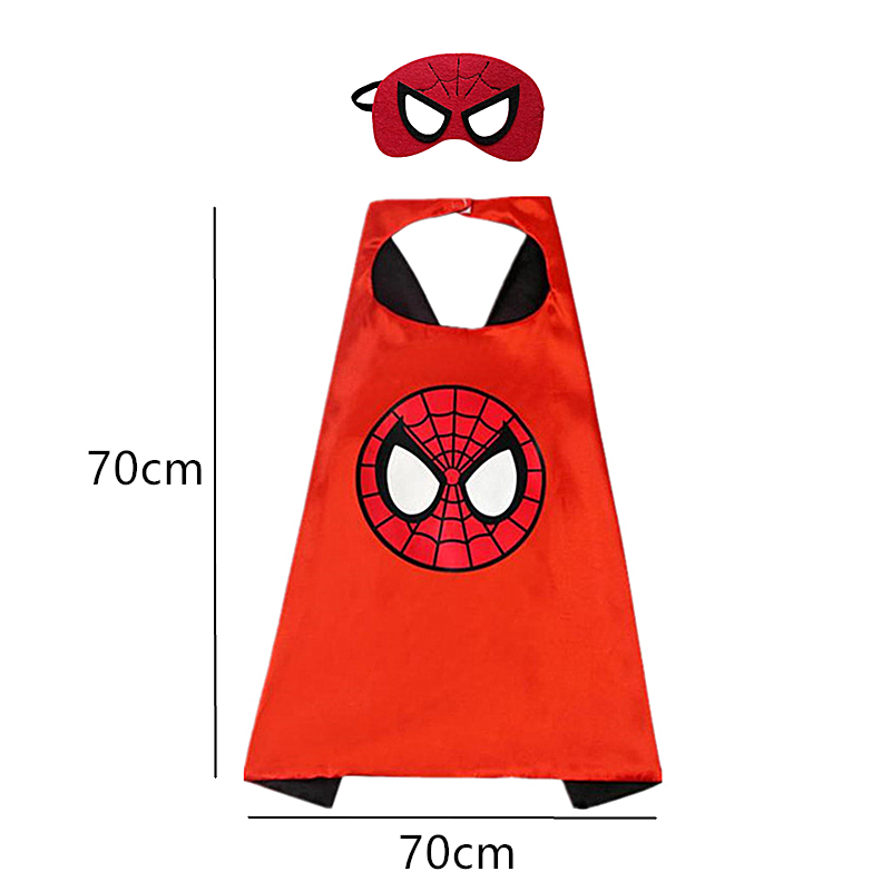 Mantel Superhero untuk Anak-anak Hadiah Anak Laki-laki Berusia 3-10 Tahun Kostum Berdandan Kartun Anak Laki-laki Perlengkapan Pesta Hadiah Paskah