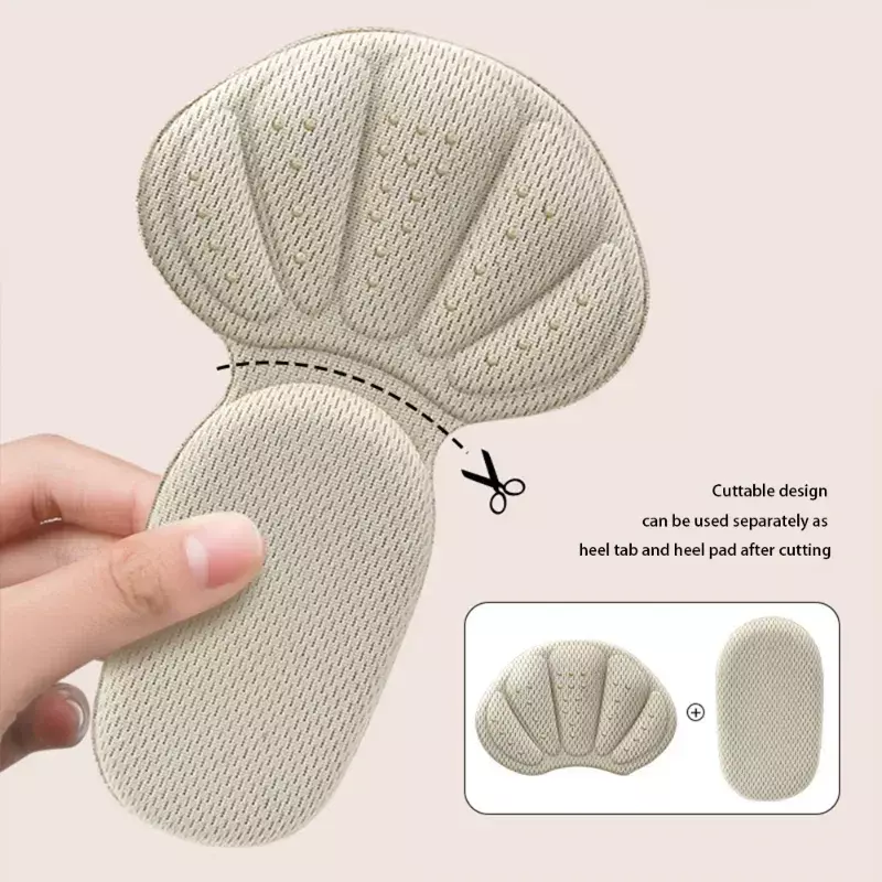 2 In 1 Soft Heel Sticker Antiwear Feet Inserts Pain Relief Protect Half Insoles Sneakers Back Sticker Inserts Shoe Pads Cushion