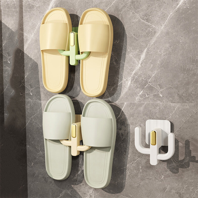 Bez stempli łazienkowy wieszak na pantofle montowany na ścianie do łazienki w domu do sypialni stojak na odpływ do łazienki hak na pantofle
