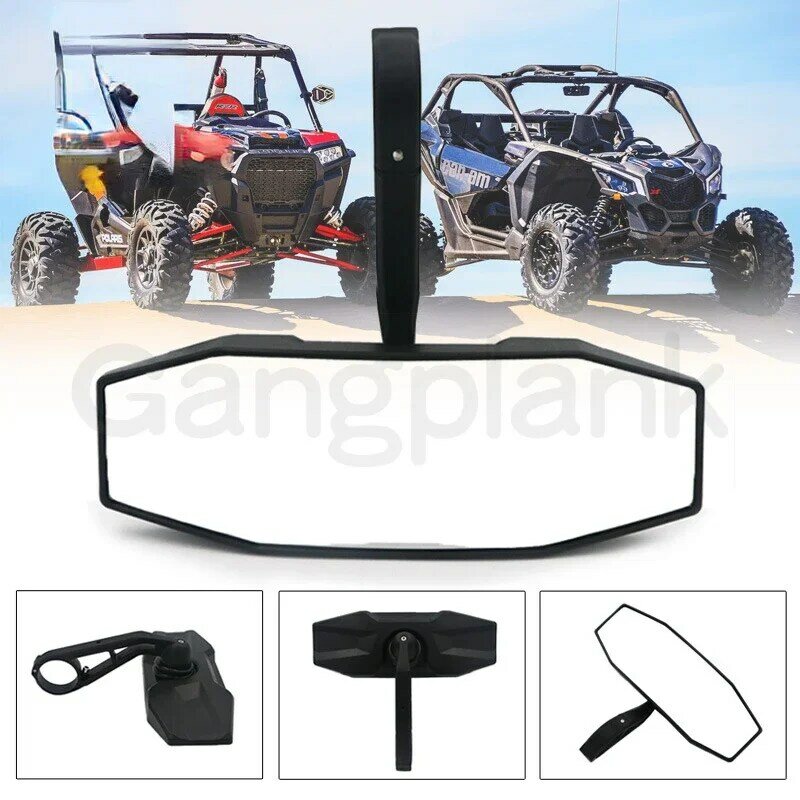 UTV ATV Rearview Mirror All-terrain Vehicle Center Mirror Interior Central Mirrors Universal Used on All 1.75 Inch Models