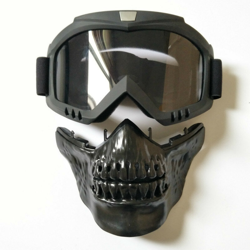 Máscara modular destacável para capacete motocicleta, óculos e filtro de boca, a chegada mais popular, Moto Casco Capacete