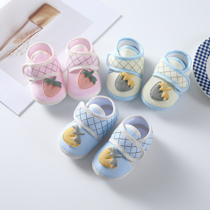 Sapatos florais de renda first walkers para bebê recém-nascido, flats princesa para criança infantil, meninos e meninas, macio prewalkers