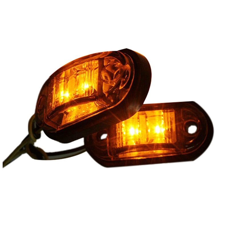 12V / 24V 2 światła LED boczne lampy dla przyczepa do samochodu ciężarowego e-oznaczone bursztynem i 12-24V 6 LED numer oświetlenie tablicy rejestracyjnej