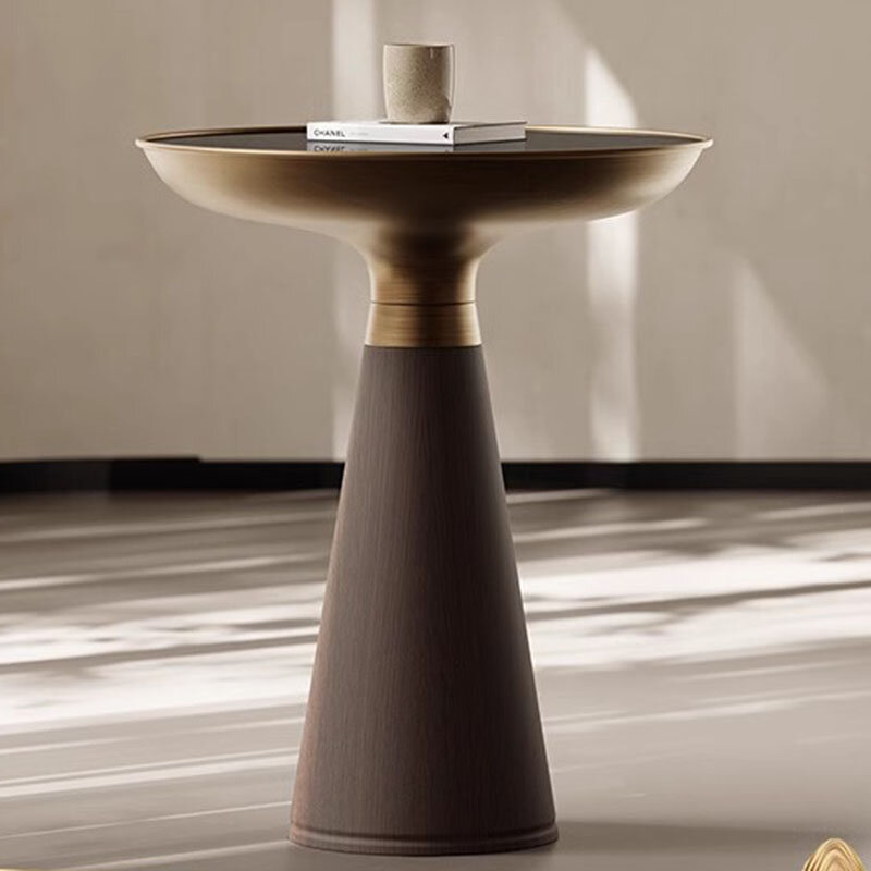ห้องนั่งเล่นทันสมัยโต๊ะกาแฟขนาดเล็กกลมชาทองโต๊ะรับประทานอาหารโต๊ะกาแฟที่รองชาเฟอร์นิเจอร์นอร์ดิก