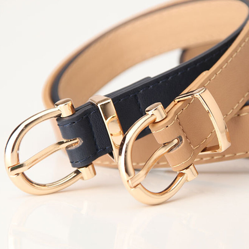 PU Leather Belts Women Candy Color Simple Metal Buckle Belt Strap Female Jean Pants Waistband Belts Luxury Designer Gift