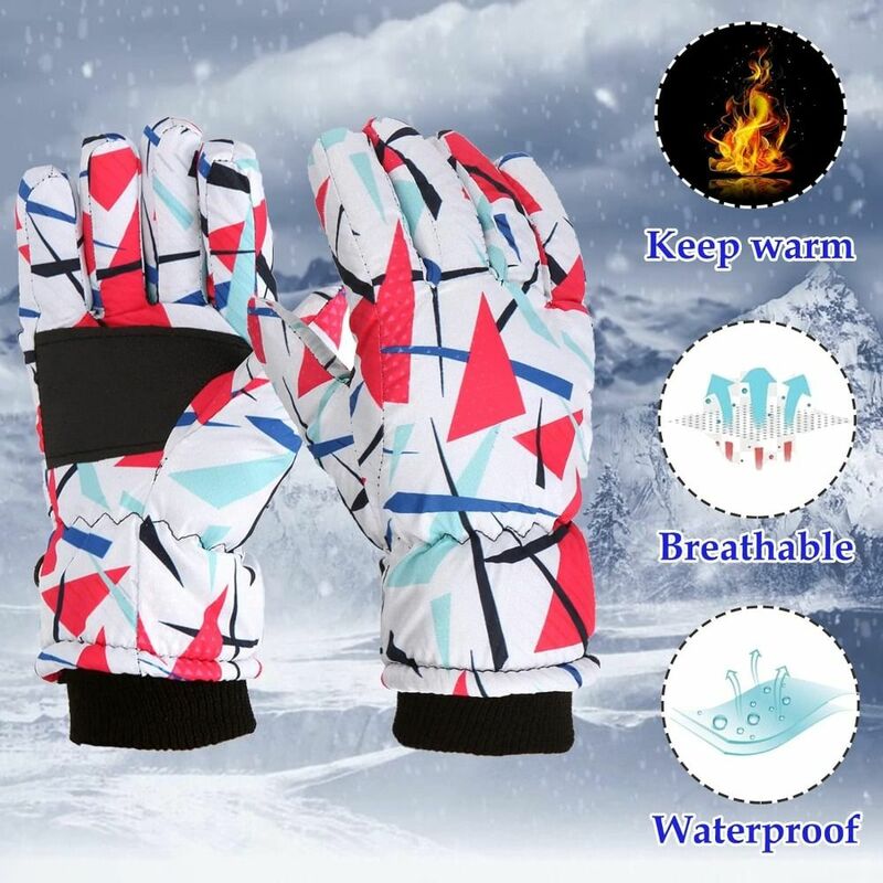 Winter Sneeuw Ski Handschoenen Outdoor Waterdichte Warme Handschoenen Koud Weer Snowboard Handschoenen Warmte Gereedschap Voor Jongens Meisjes