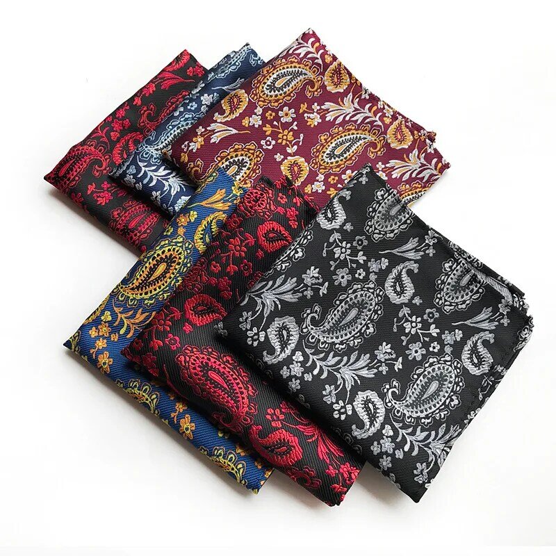 New Luxury Men's Silk Handkerchief Pocket Square for Man Suit Hanky Paisley Fashion Wedding Business Party Hanky Gift Man