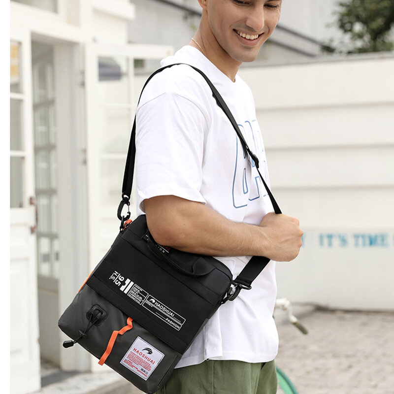Men Nylon Messenger Cross Body Top Handle Tote Bags Travel Fashion Casual Male Military Shoulder Handbag